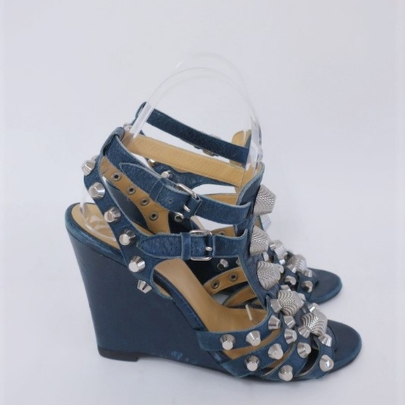 Balenciaga Giant Studded Gladiator Wedge 37.5 - Picture 4 of 8